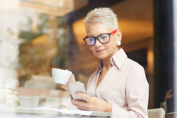 istock Businesswoman has a coffee break 1181137302