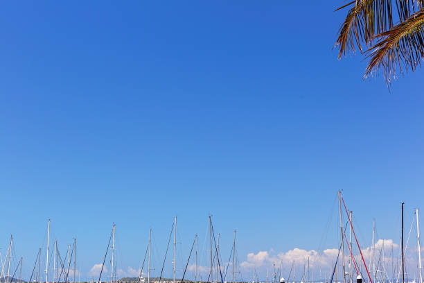 istock Yacht Masts Against A Blue Sky 1181142059