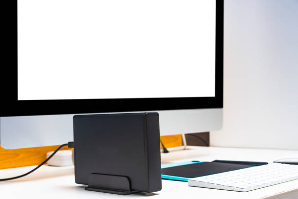 istock White desktop computer keyboard and painting tool coffee combination 1181147037