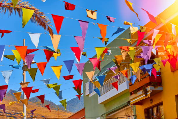 color flag street decoration