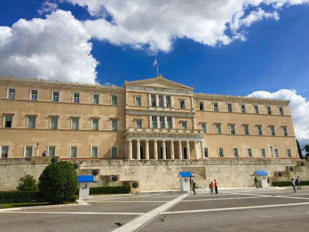 Hellenic Parliament stock photo