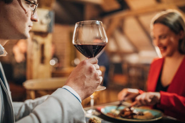 istock Young couple on a date in restaurant 1181157715