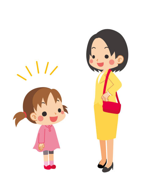 ilustrações de stock, clip art, desenhos animados e ícones de little girl and young woman - pigtails ethnic little girls teenage girls