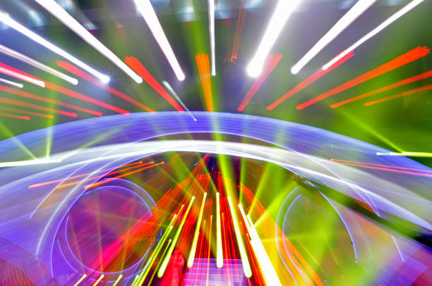 istock Stage lighting effect in the dark, close-up pictures 1181159029