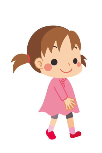 ilustrações de stock, clip art, desenhos animados e ícones de little girl - pigtails ethnic little girls teenage girls