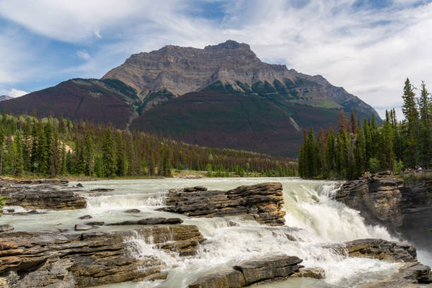 istock The Athabasca Falls and Mount Kerkeslin, Canada 1181163963