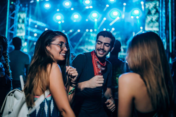 istock Enjoying their favourite band 1181169451