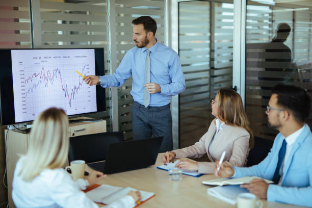 istock Presenting business development in a meeting in the office 1181169679