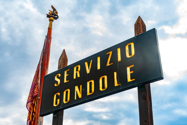 istock Gondola sign at San Marco Venice 1181173818