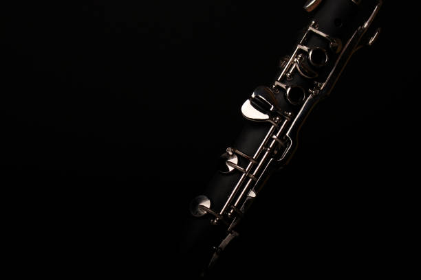 istock Music Instrument Clarinet on Black background 1181174920