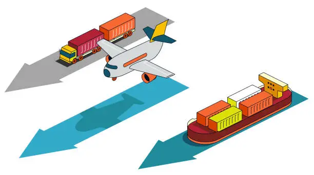 Vector illustration of shipping