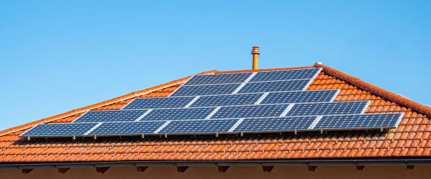 istock Panorama solar energy on a roof 1181176504