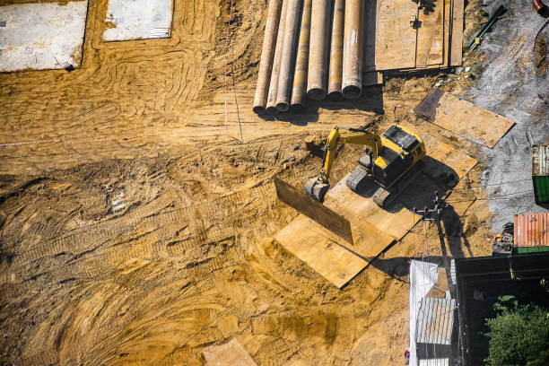 istock Aerial View of Construction in Progress 1181177925