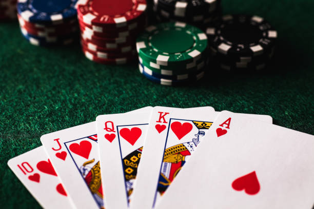 istock on the table Playing cards, Casino chips 1181180121