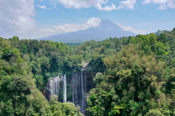 istock Scenic aerial view of Tumpak Sewu waterfall on Java 1181180963