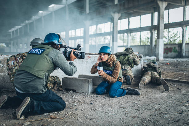 War journalists in the war zone