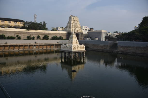 храм камакши амман, канчипурам, тамилнад, индия - tamil nadu tamil temple amman стоковые фото и изображения