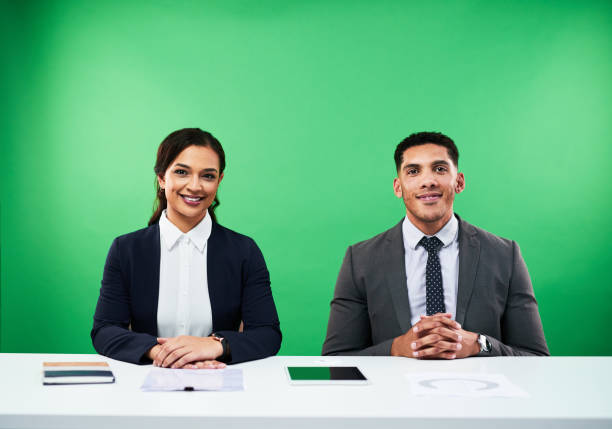 3d people - men, person - application or interview - talking together