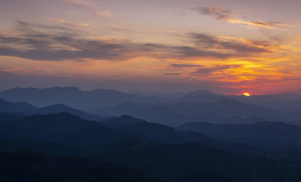 istock sunny weather between the mountains at sunset, Euskadi 1181194592