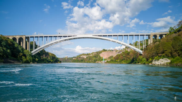istock Rainbow International Bridge connecting Canada and the USA 1181194686