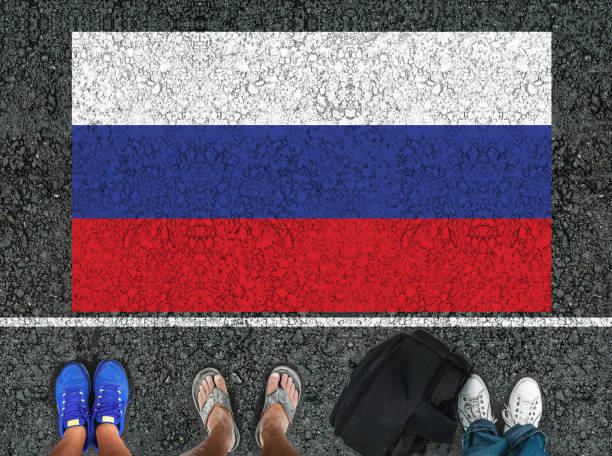 istock legs and flag of Russia 1181197352