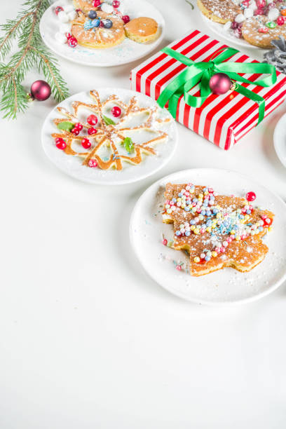 istock Christmas breakfast pancakes set 1181198472
