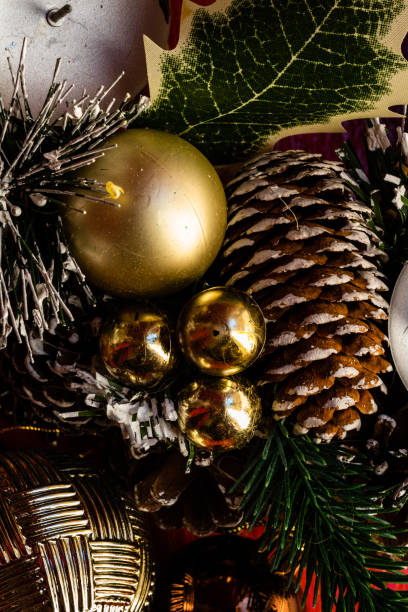 istock Christmas decorations on wooden board. Christmas concept. 1181201213