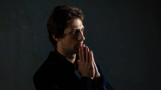 istock Young thoughtful handsome man with a light stubble on his face. 1181203804