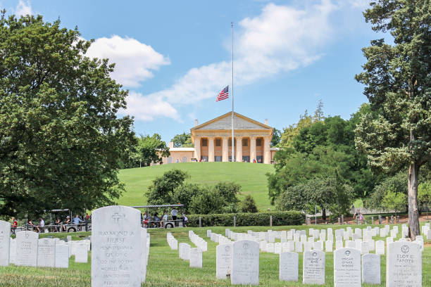 Arlington, USA; June 26, 2017; Arlington National Cemetery, where numerous American veteran soldiers are buried, who fought in the different wars in which the United States has participated until today