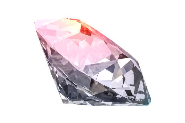 pure sparkling diamond reflecting light on dark background