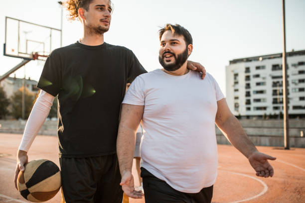 istock Two basketball friends 1181205601
