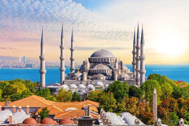 istock Sultan Ahmet Mosque in Istanbul, bright summer view 1181205981