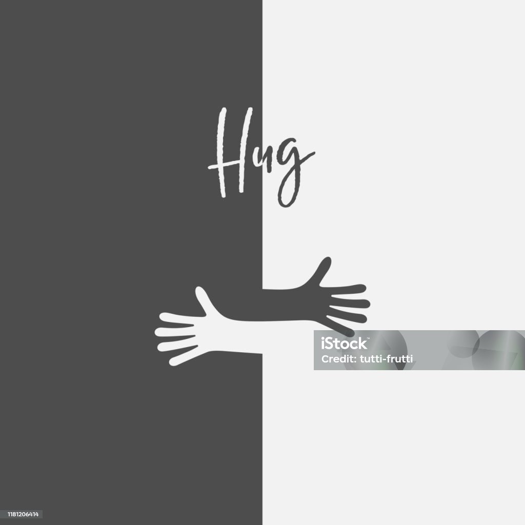 Hug Drawing. Logo Simple Line Creating Hug Drawing Vector Illustration Stock Illustration ...