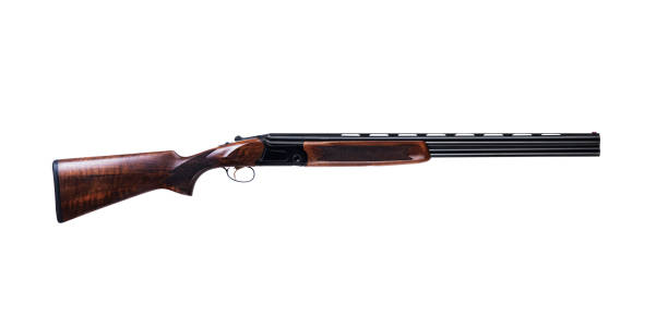 istock Old american wild west rifle isolated in white background 1181208794