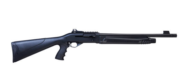 istock Modern bolt carbine isolated in white background 1181212876