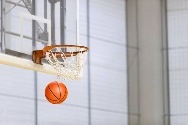 istock Basketball shoot was successful 1181212975