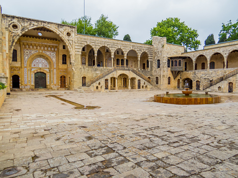 View of the inner courtyard of the Beiteddine Palace, Lebanon