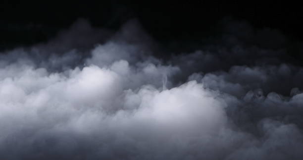 realistische trockeneis rauchwolken nebel - smoke black abstract white stock-fotos und bilder