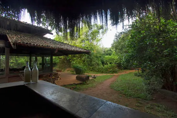 View of open area of a resort on Chorla Ghats on Goa Karnataka borders
