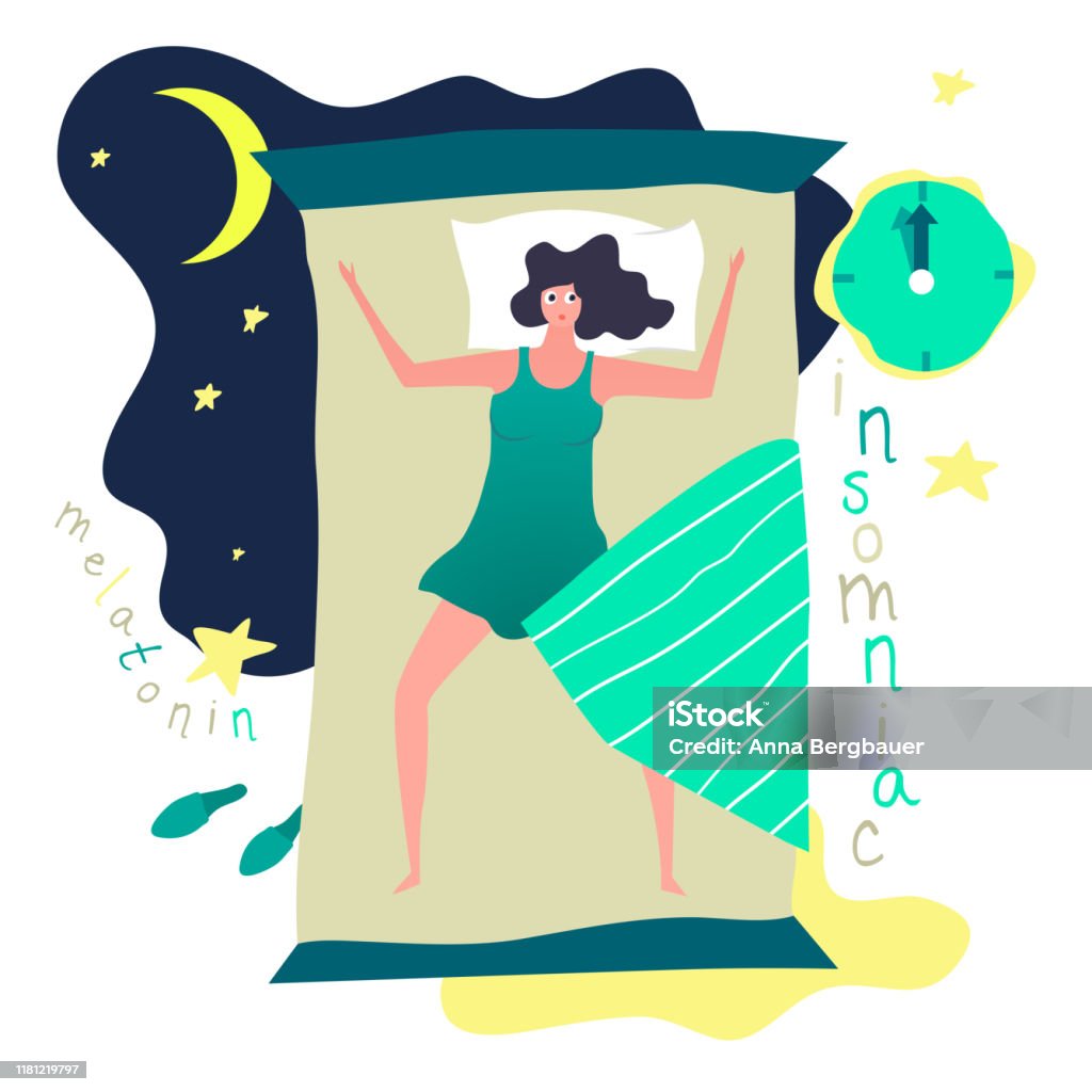 Sleep Problem Drawing Sleeping Problems Image Stock Illustration - Download Image Now - Adult ...