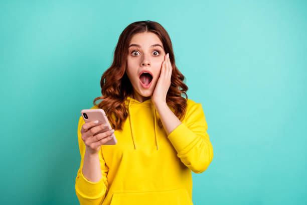 Photo of beautiful attractive charming cheerful nice cute pretty sweet young girl shocked with new information about sales wearing yellow sweater isolated over vivid color bright background Photo of beautiful attractive charming cheerful nice cute pretty sweet young girl shocked with new information about sales wearing, yellow sweater isolated over vivid color bright background disbelief stock pictures, royalty-free photos & images