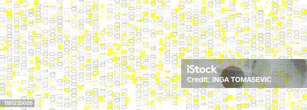 Vector Data Yellow Binary Binary Numbers Movement Yellow Tech Poster Stock Illustration ...