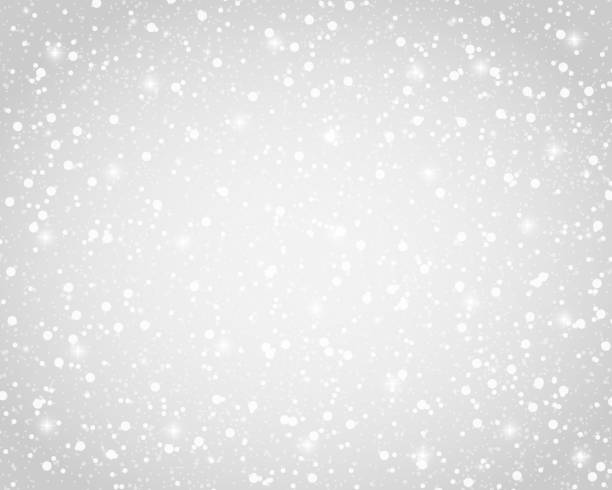 istock Christmas silver shiny background with snowflakes and stars 1181225923