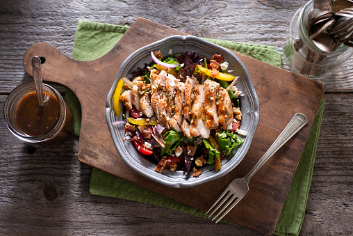 Grilled Chicken Salad with Homemade Vinaigrette Dressing