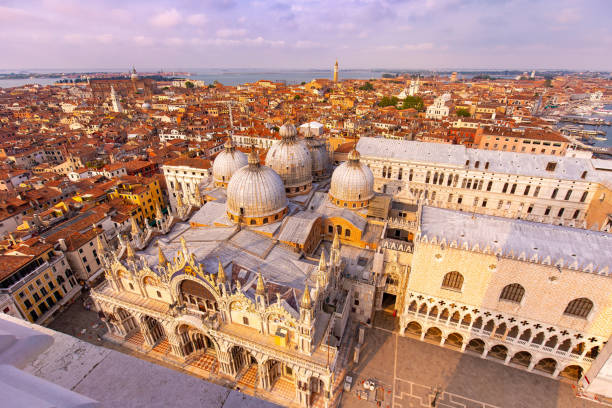 istock Saint Mark's Basilica in Venice, Italy, aerial view 1181240456