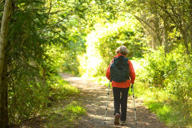 istock Active senior woman hiking 1181241584
