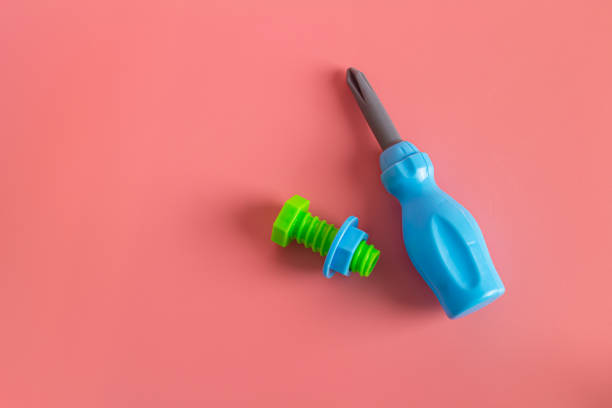 Tools toys on pastel background minimal creative concept.
