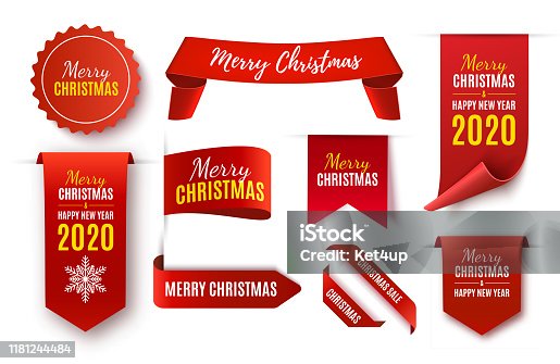 istock Christmas Sale Tags. Vector banner 1181244484