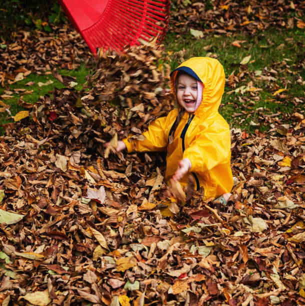 istock Girl Plays in Leaves 1181245203