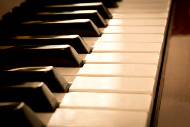 istock Piano keys. Piano keys background. Selective focus. 1181247129